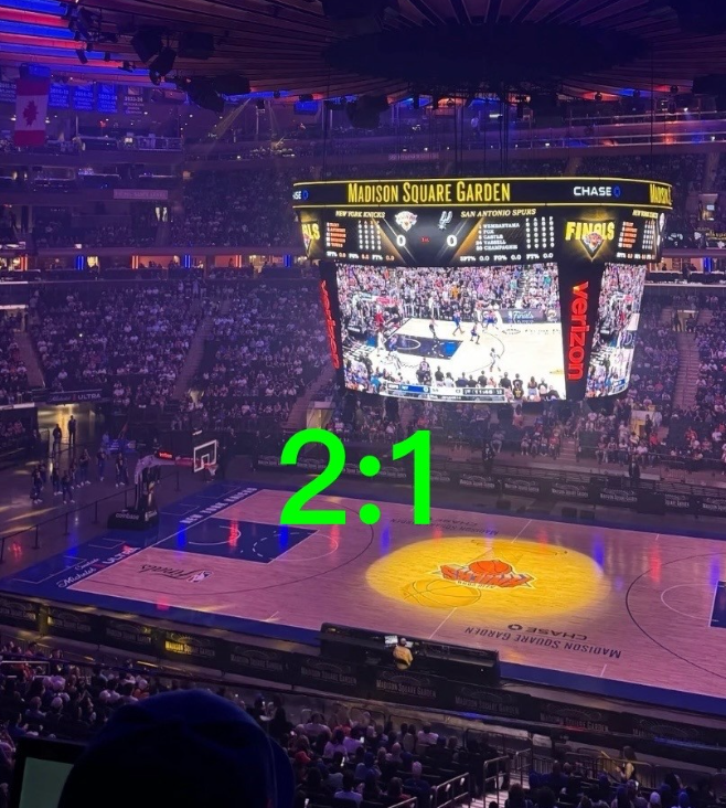 马刺强势扳回一局，大比分变成1:2，G3尼克斯有点可惜啊，不过也在意料之中好