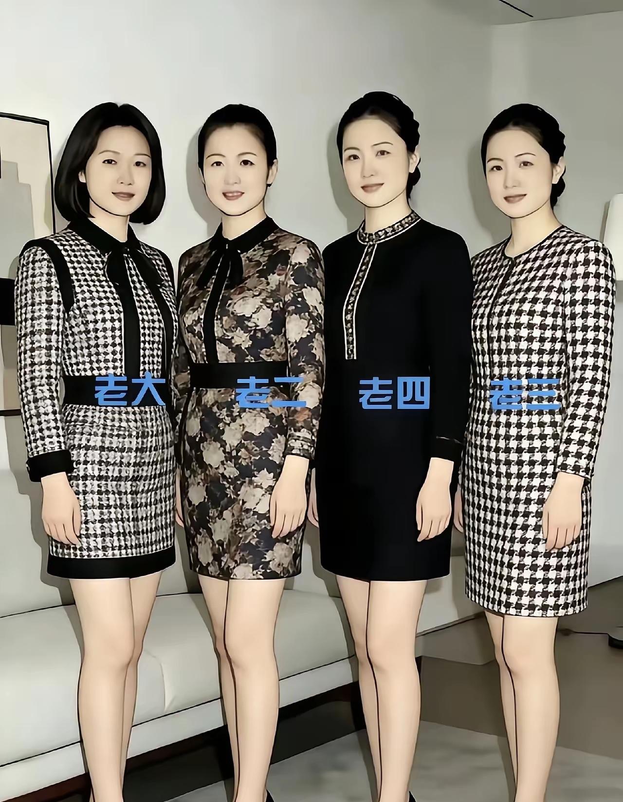 姐妹四人里头有一位是，市接待办事处副主任，你认为哪位美女是？公司女主任