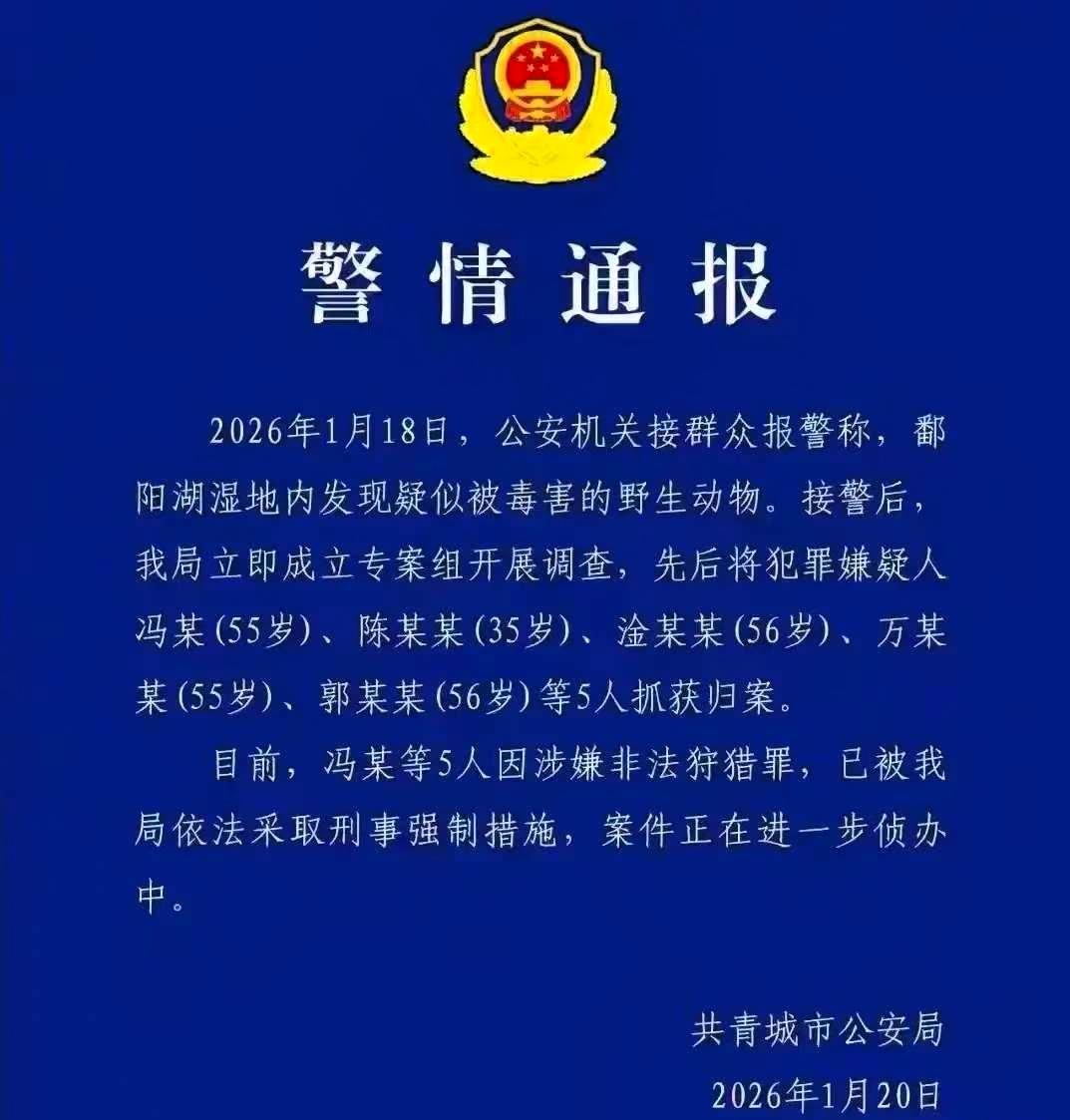 抓到了！鄱阳湖投毒的几个人，终于抓到了！其中一个万万没想到，居然是个30多岁的年