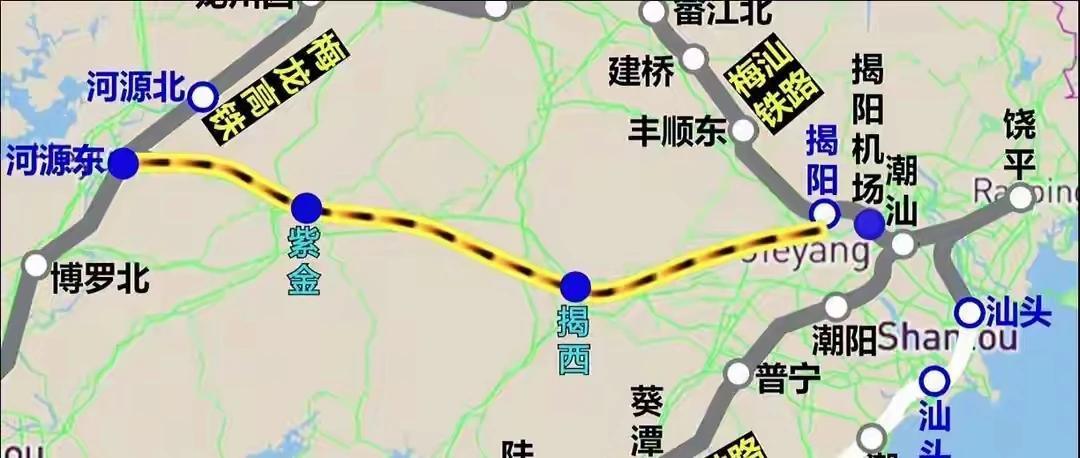 广东省这个建设非常恰当很好！揭阳用自己的土地建设时速350《揭河》高铁。