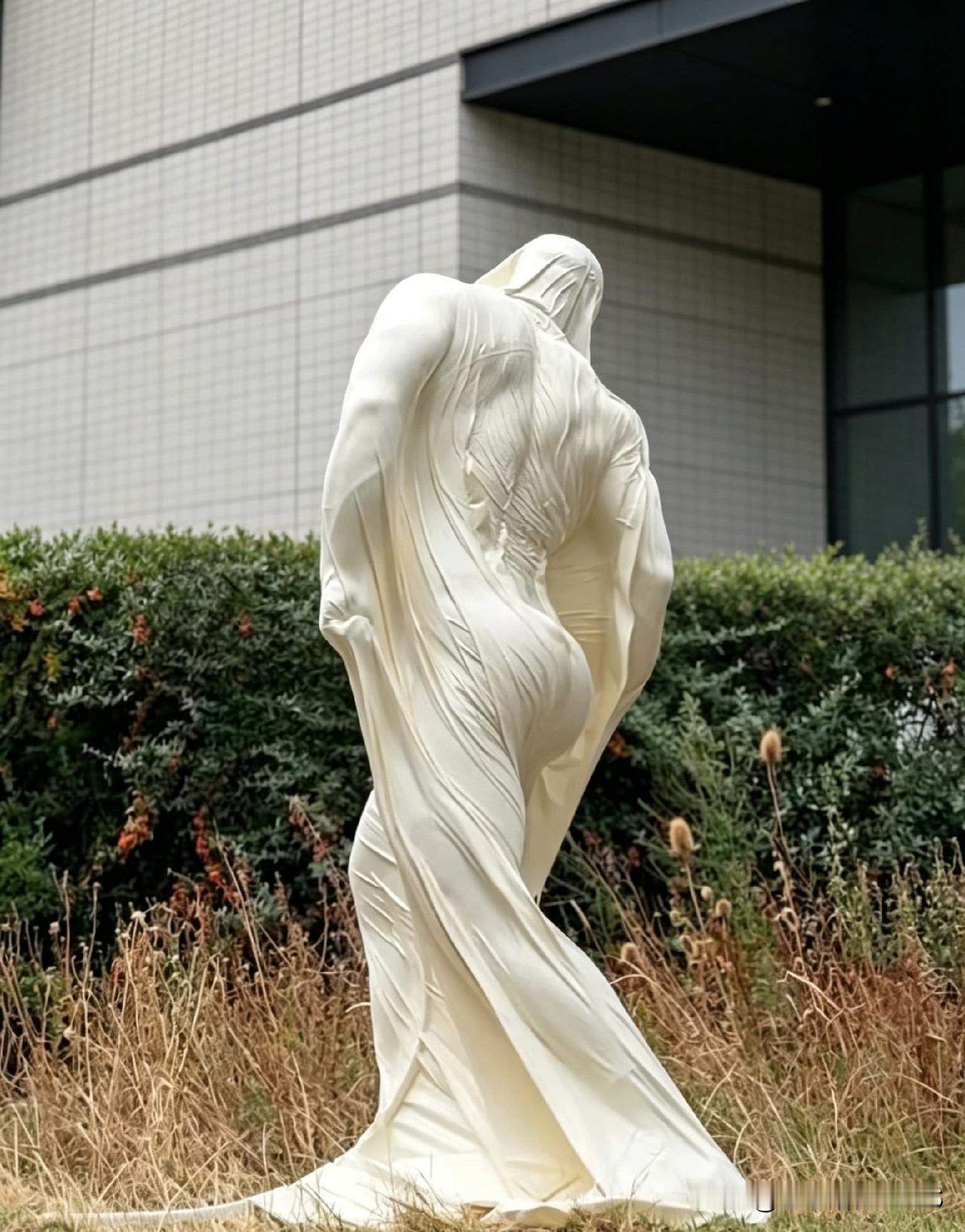 公园里看到这尊雕塑，我第一眼就愣住了：这到底是艺术表达，还是设计师故意在搞事情？