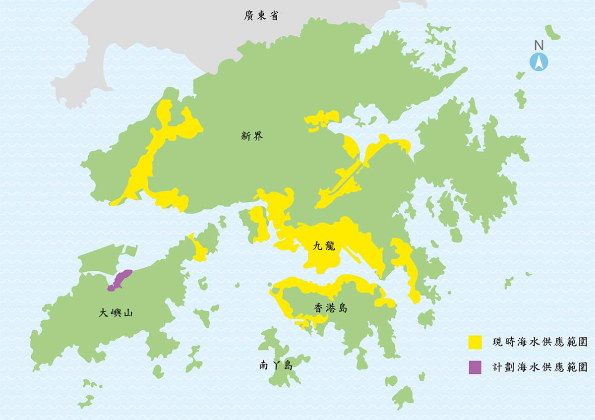 原来香港是用海水来冲厕的，早在1950年香港就建成了海水冲厕系统，全港约85%人