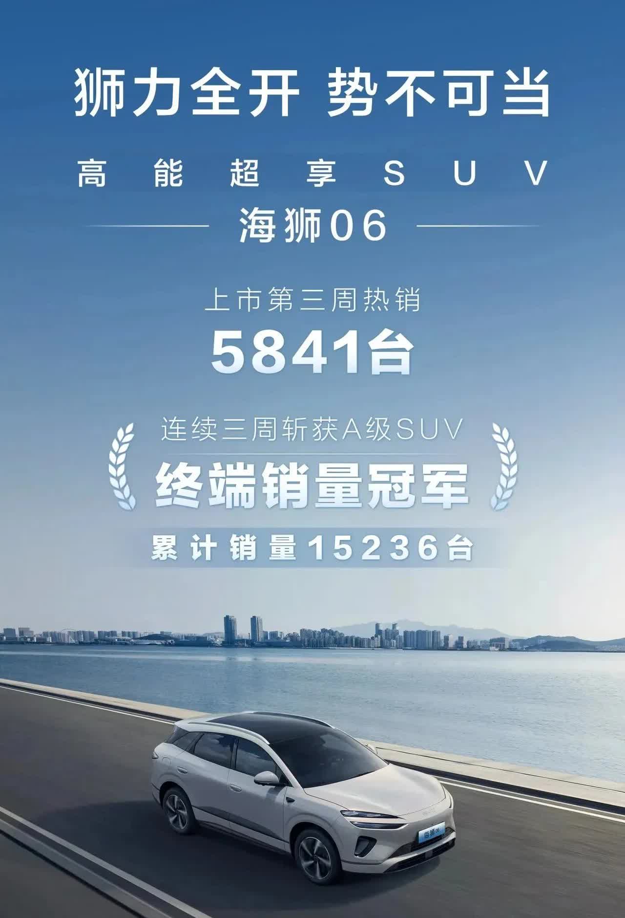 海狮06真是上市就飘红，这已经是第三周的A级SUV销冠了。网上开始都说分体式