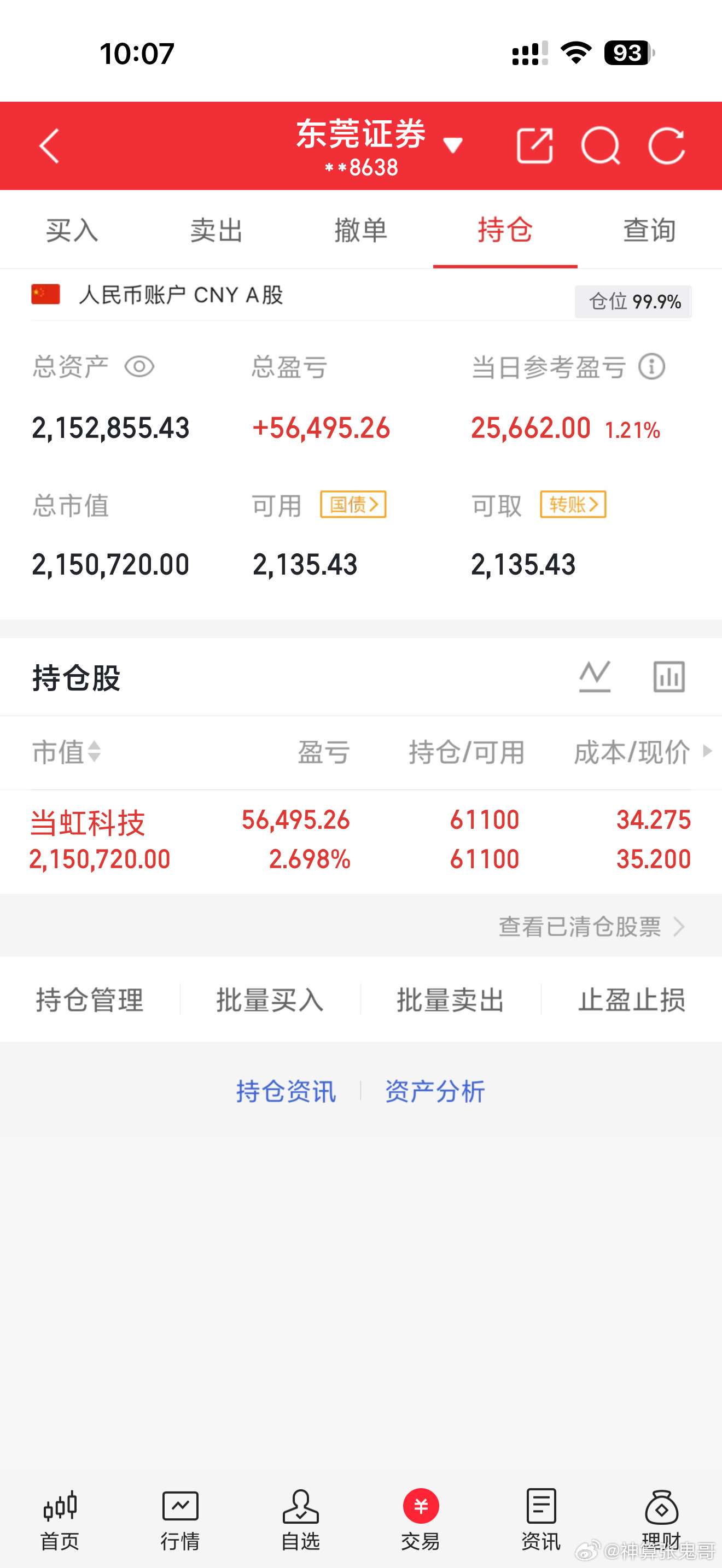 当虹还是很稳定的，a股​​​
