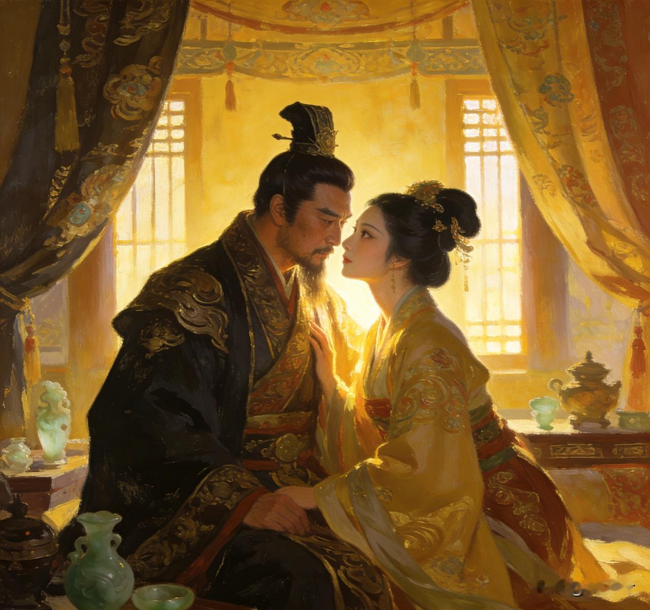 汉武帝大婚当夜，竟偷偷跑出去宠幸了淮南王公主刘陵，史书说她“慧而有口”，美貌又聪