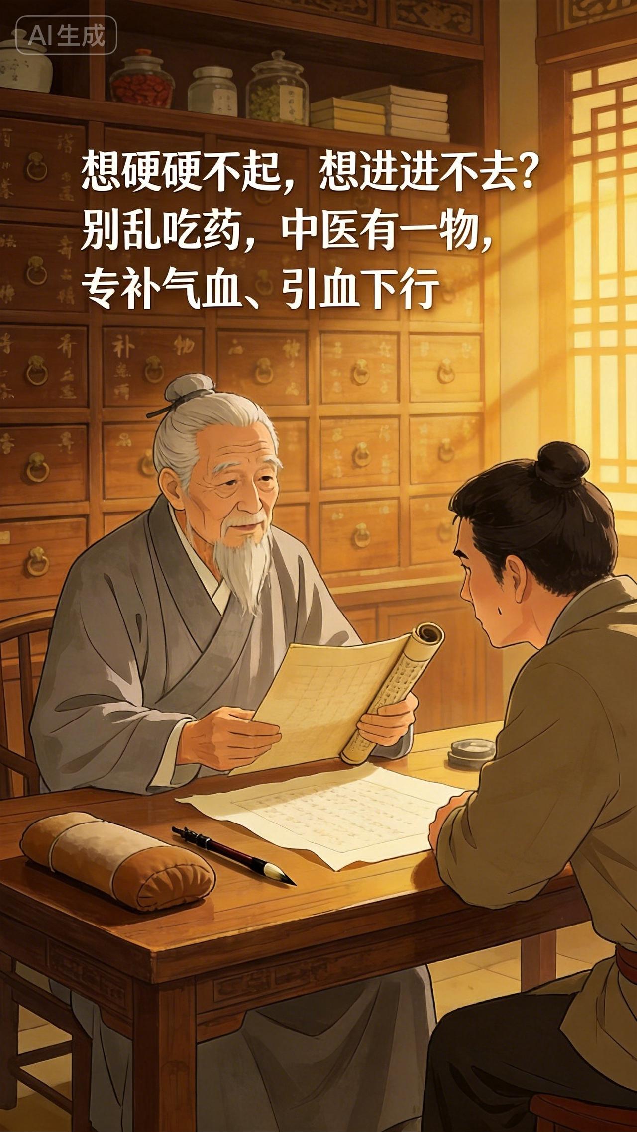 想硬硬不起，想进进不去？别乱吃药，中医有一物，专补气血、引血下行你有没有遇到