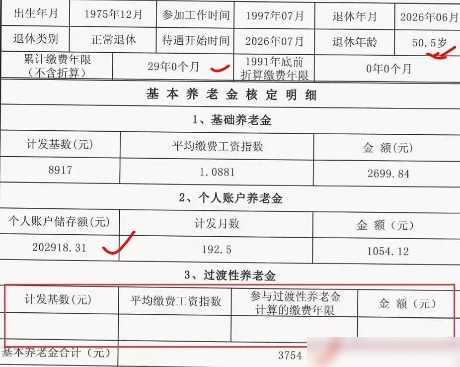 退休了，1975年属兔，缴费29年，就这点退休金！50岁女工人这个退休年龄本