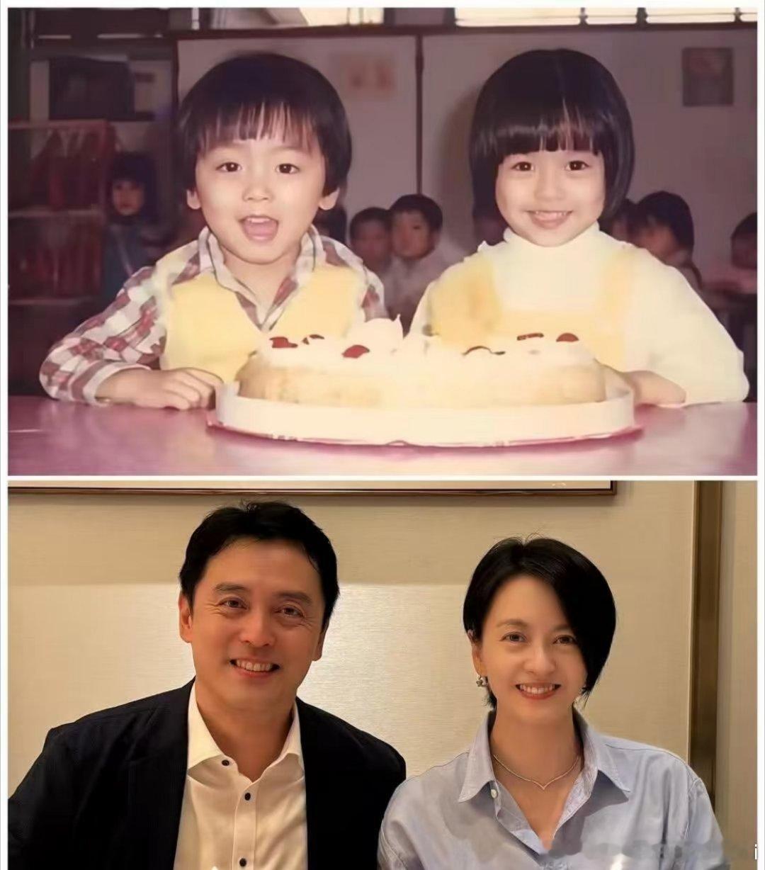 不愧是龙凤胎，这眉眼太像了吧。。。一样的眼型一样的脸型，一个是清爽港风大眼美女，