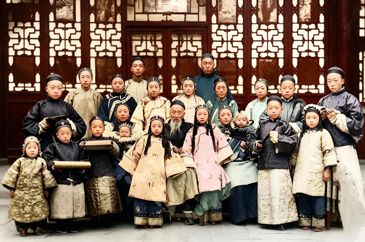 这是晚清四大名臣之一的张香帅的全家福。张之洞为南皮张氏直系拟定家族字辈：仁、厚、