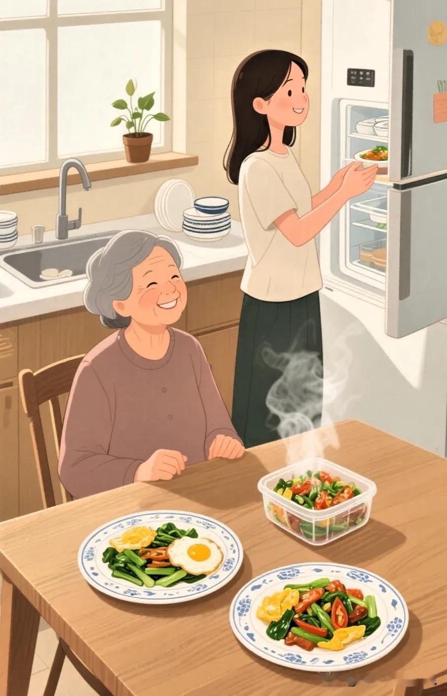 婆婆总把剩菜端给你吃你会直接倒掉吗评论区吵翻了！前几天邻居阿姨说她儿