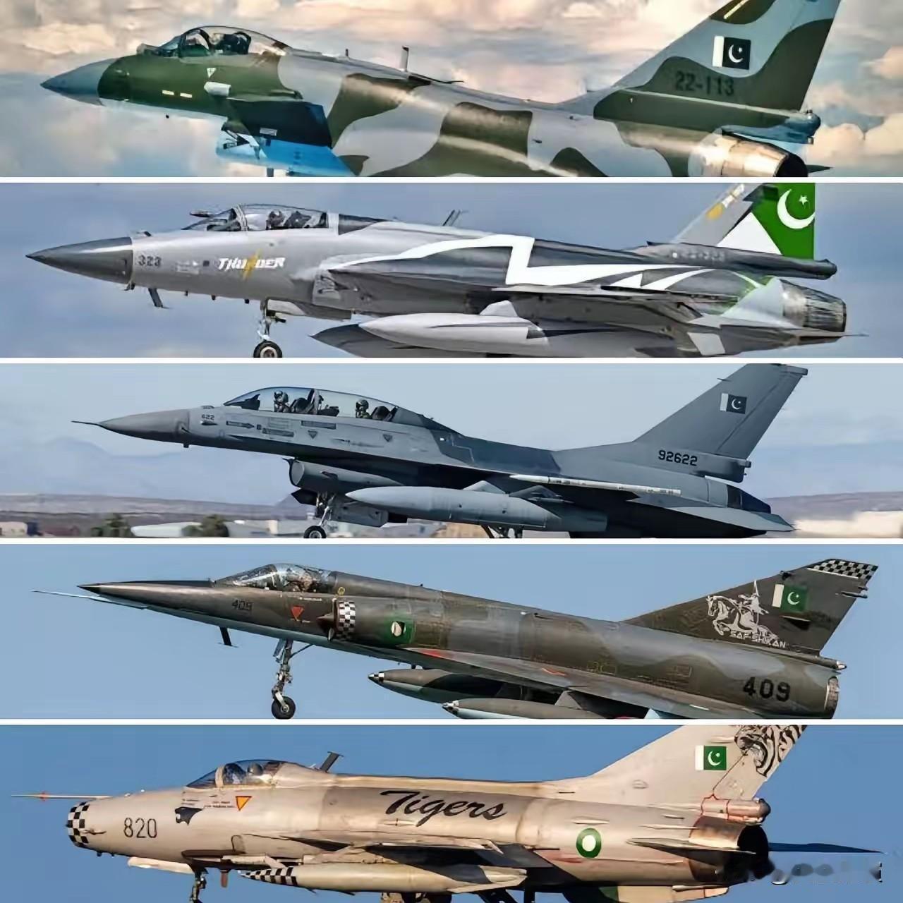印度人必须接受一个事实，巴基斯坦歼10CE战机，F-16战机，枭龙战机等五种战机