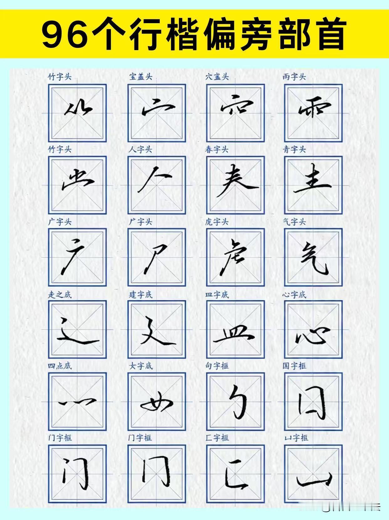 行楷练字，掌握字形结构才是关键很多人练行楷，只顾临摹笔画，却忽略字形结构，