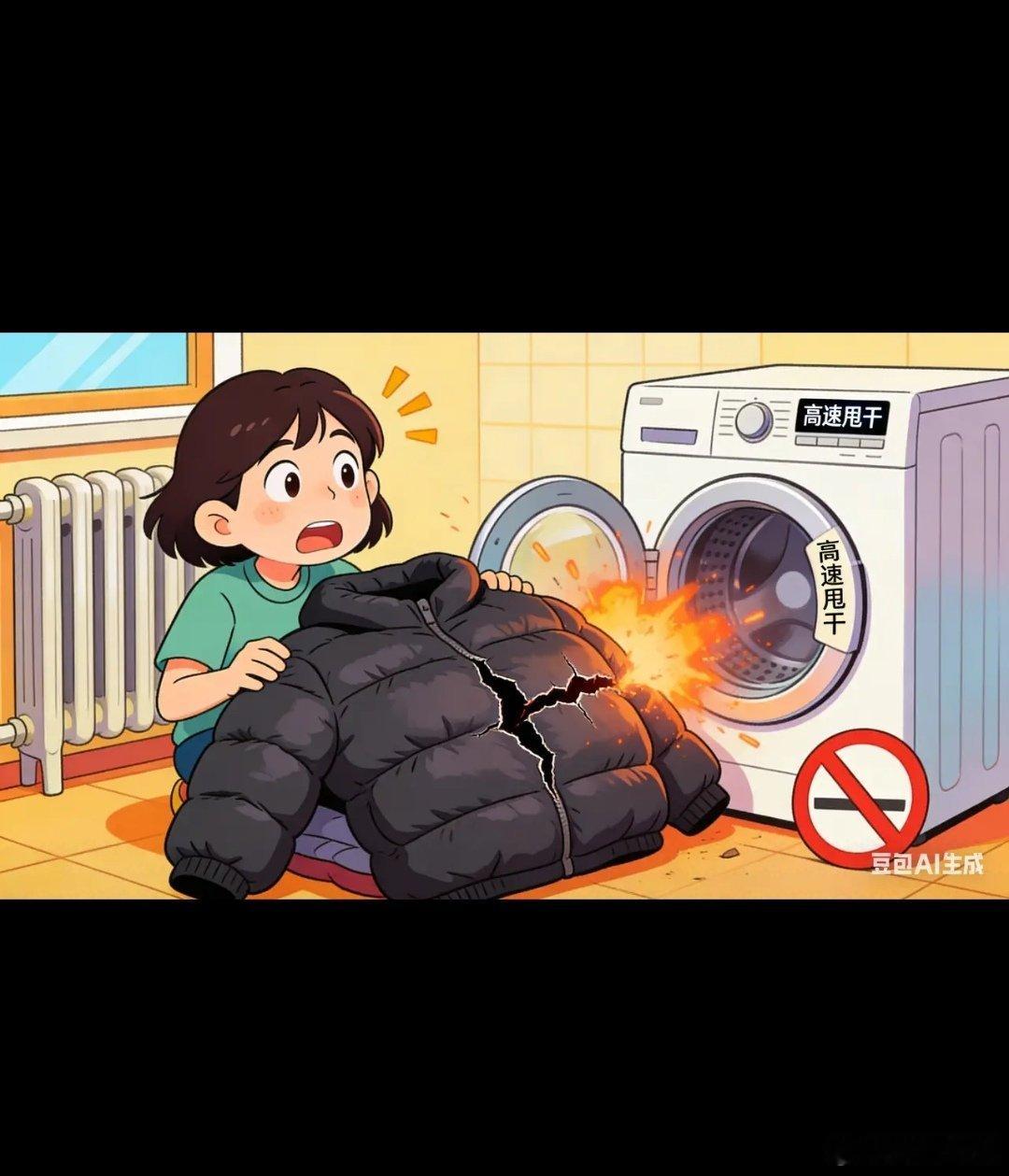 羽绒服这样洗可能会爆炸我滴个乖乖呀，羽绒服居然爆炸了开始我也纳闷，直到我查了一下