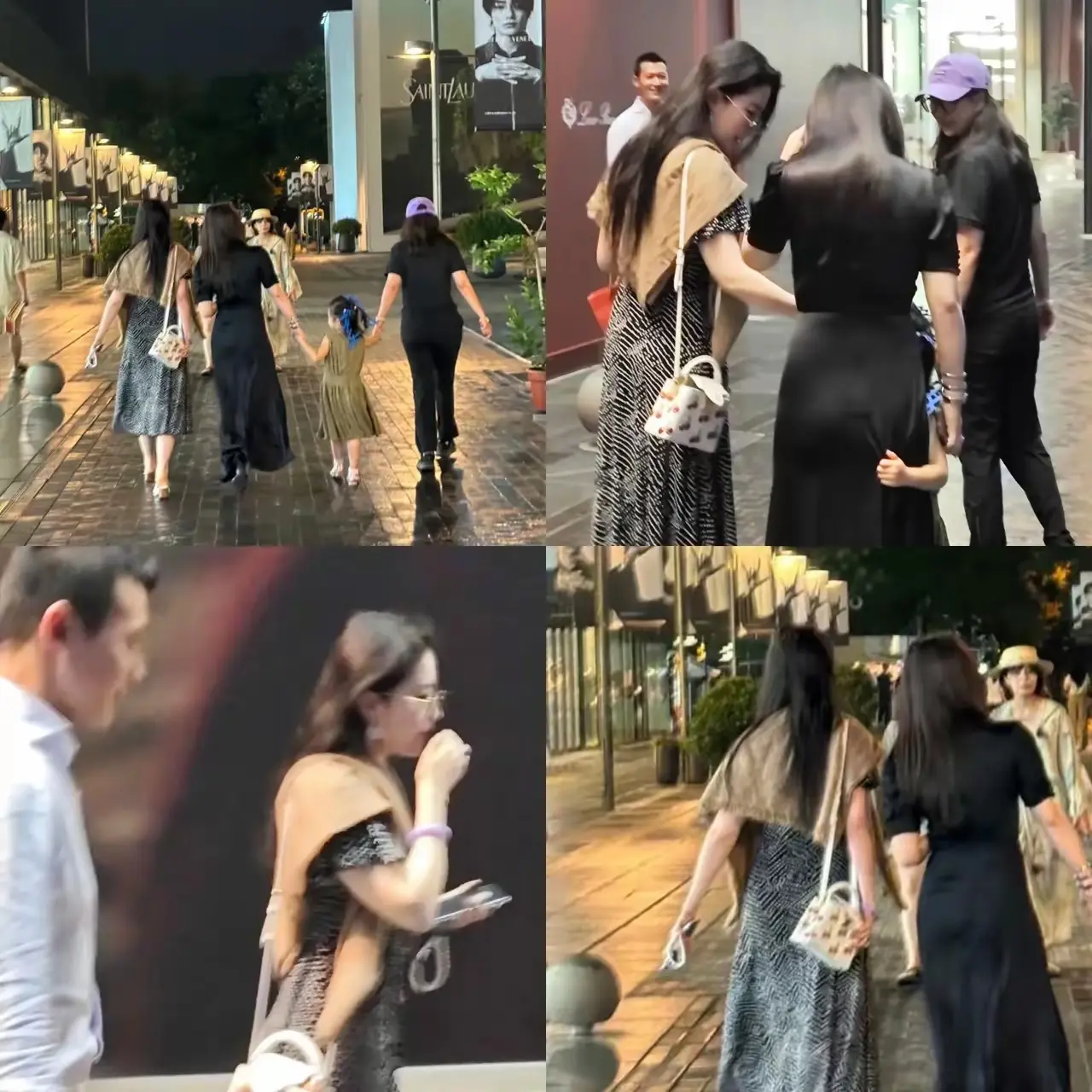 刘亦菲和朱珠带着孩子逛街