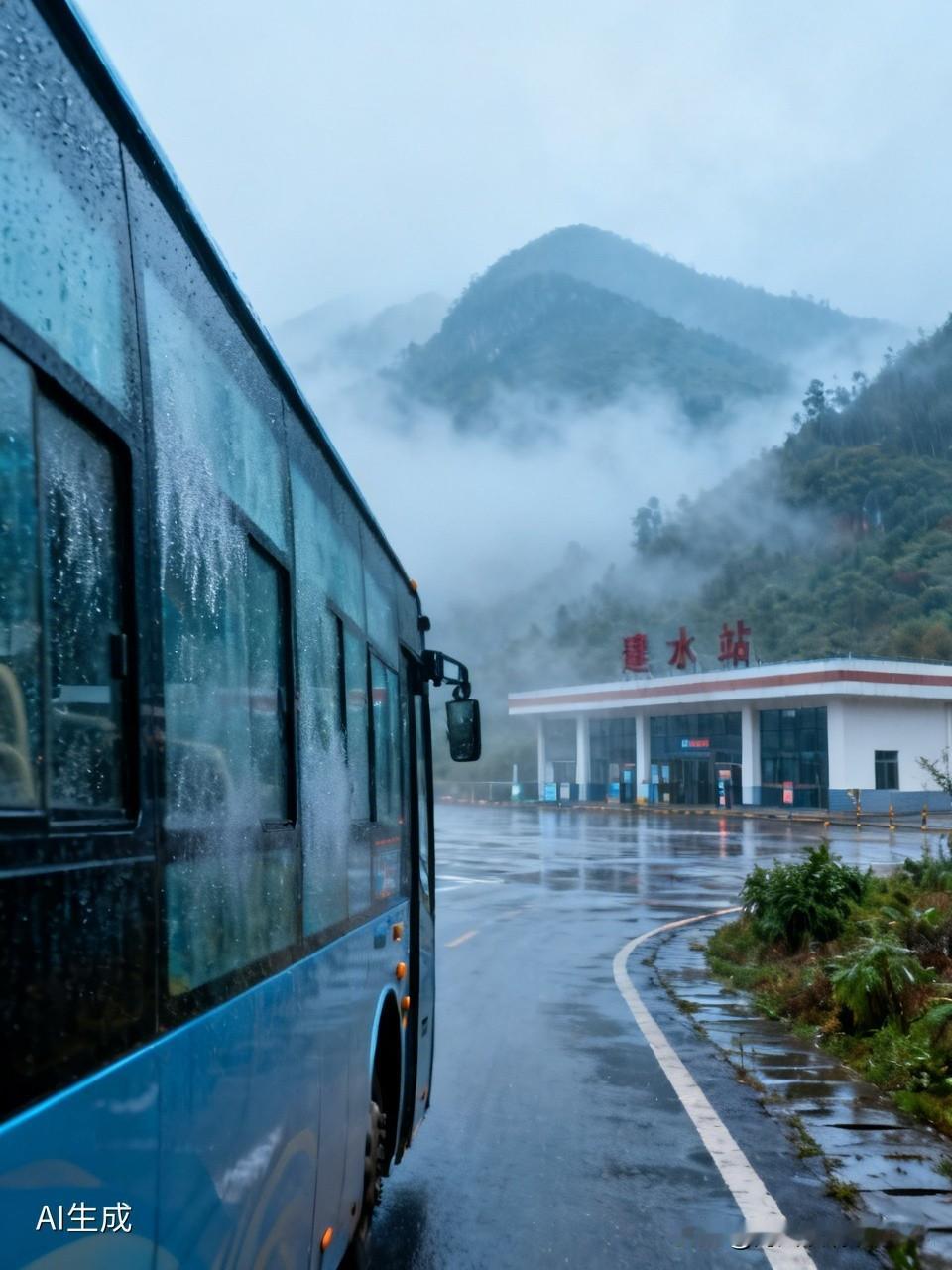 坐在大巴上从平潭岛奔赴武夷山，一路山海更迭，烟雨蒙蒙，风景还好。我是睡一阵醒一