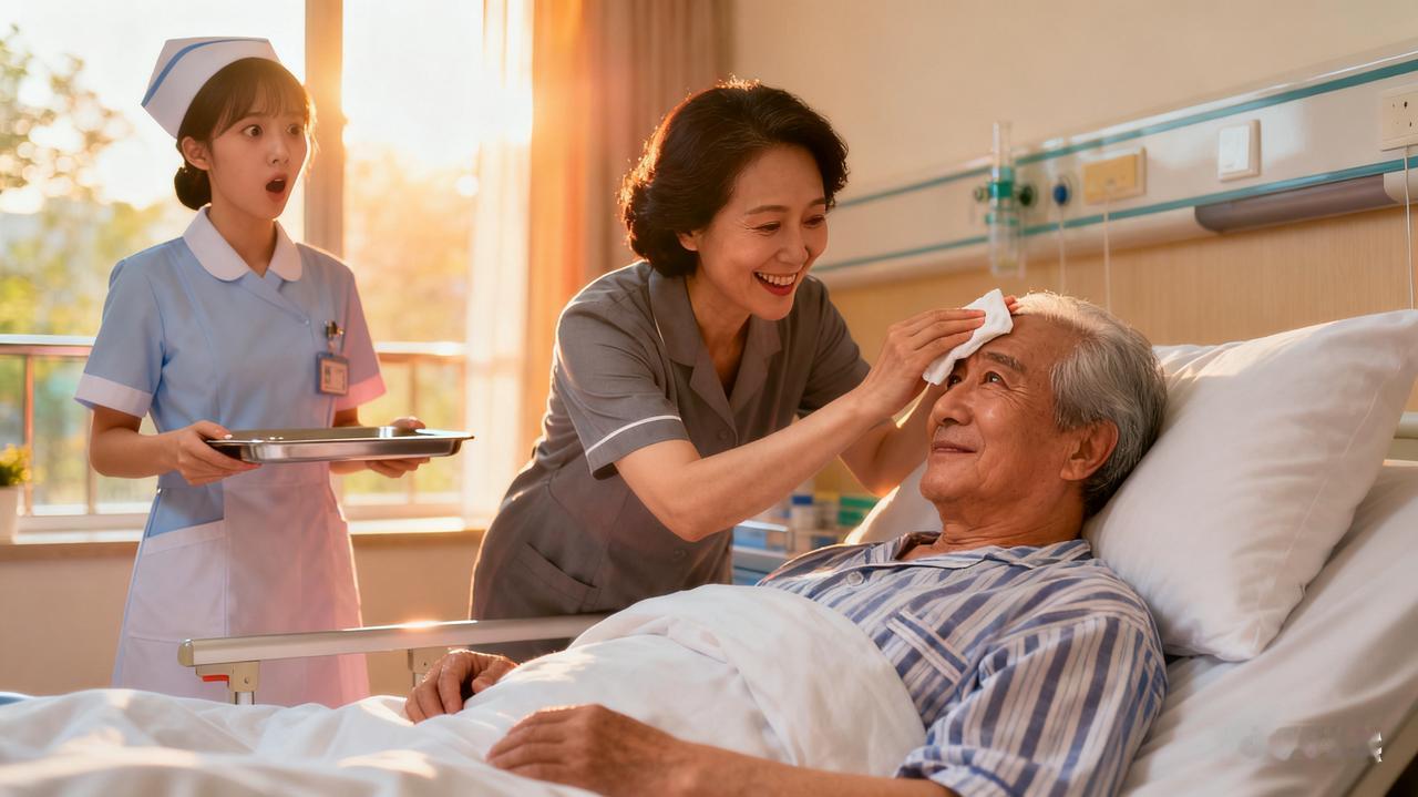 二十多年我在病房做护士。一个老头做了前列腺手术。一个女人伺候他，买饭，喂水，