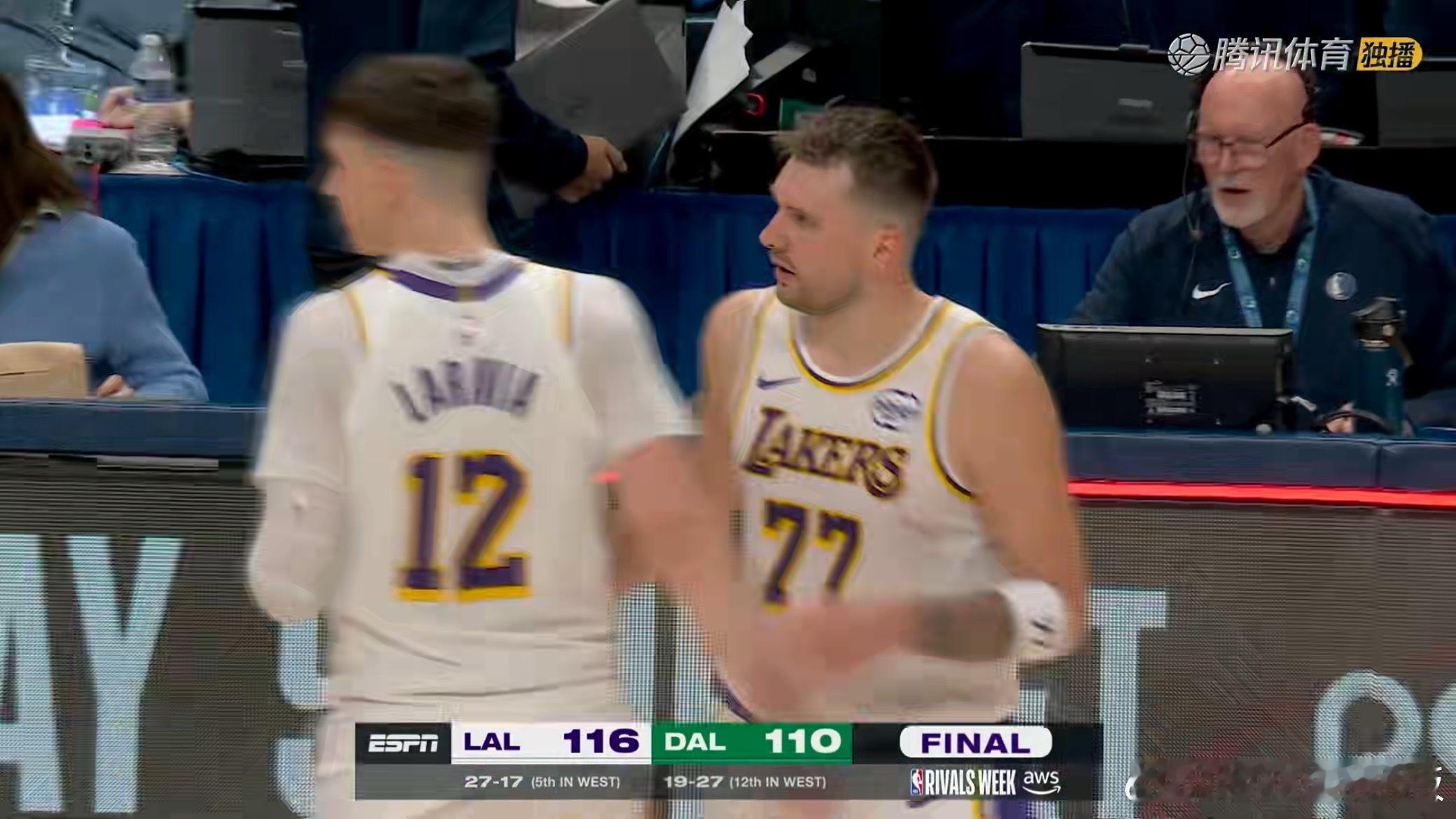 湖人116-110逆转战胜独行侠！如何评价这场比赛独行侠四连胜被终结，东契奇33