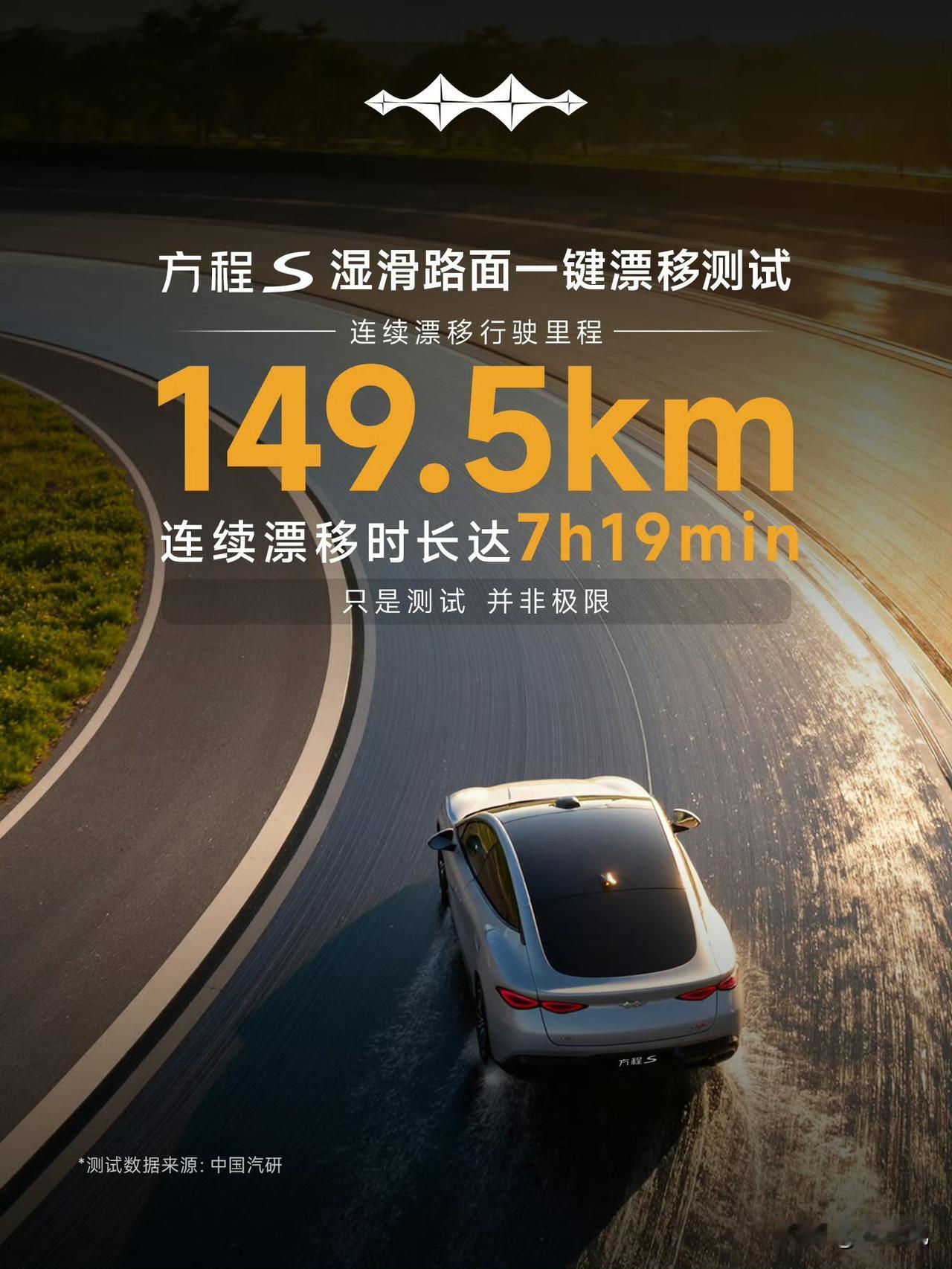 比亚迪的技术确实夯爆了。居然能连续漂移149.5km。我记得很久前有个速度与