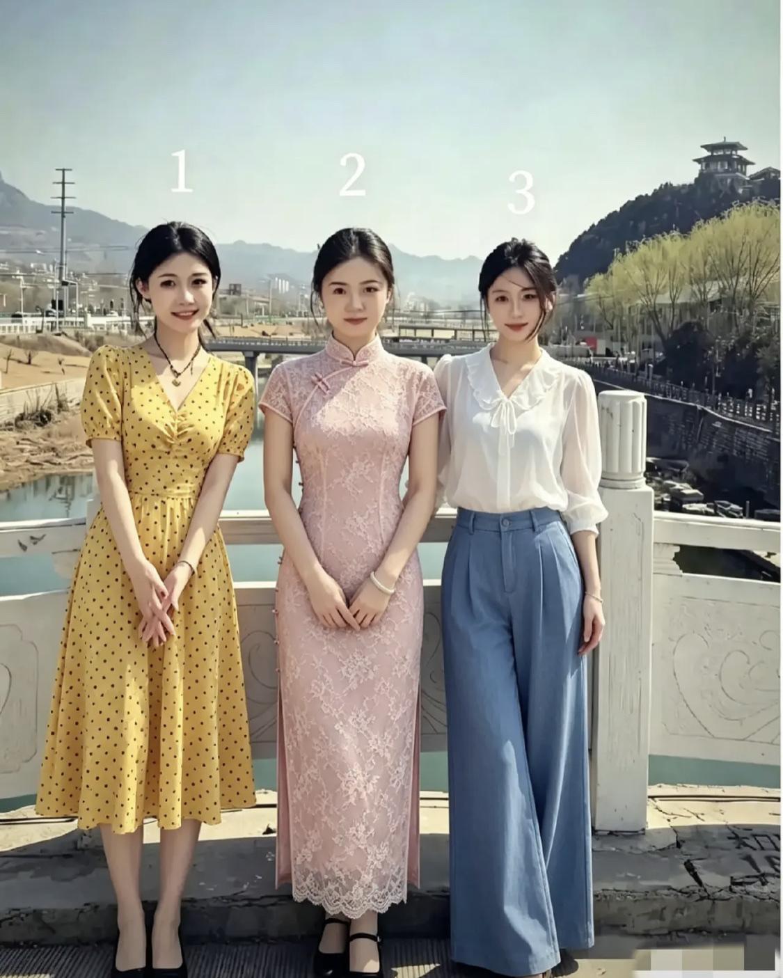 这三位美女，你觉得哪一位最有旺夫相？[呲牙笑]