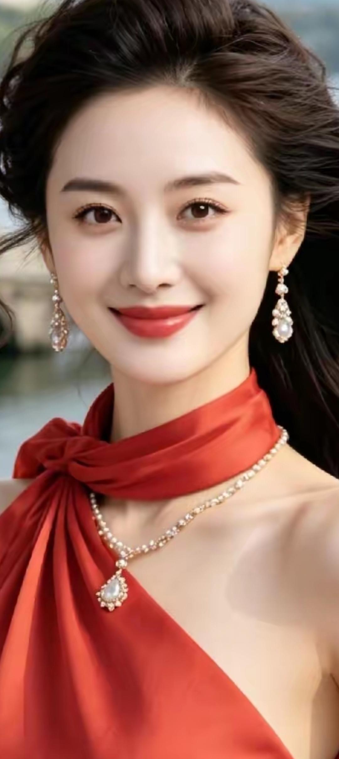 优雅红衣，闪耀珠宝，女神气质满满！💃✨