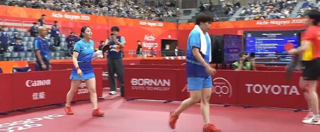 笑死我了！亚运会混双1/4决赛，松岛辉空/张本美和0:3遭莎头组合横扫，结果赛后