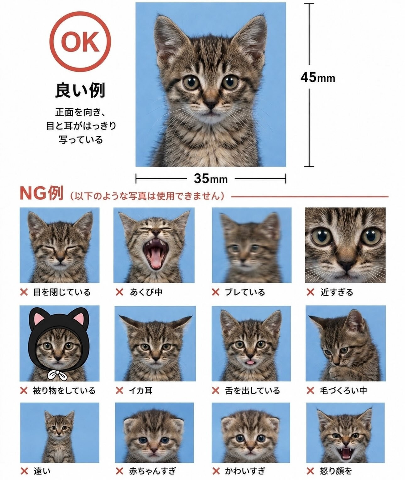 Haerin拍摄猫咪证件照，请注意以下要求哦！