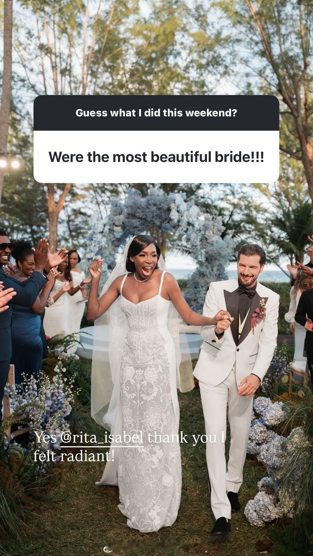 大威廉姆斯举办婚礼大威结婚抓拍📸，能看出来姐姐幸福的笑容网球talking大