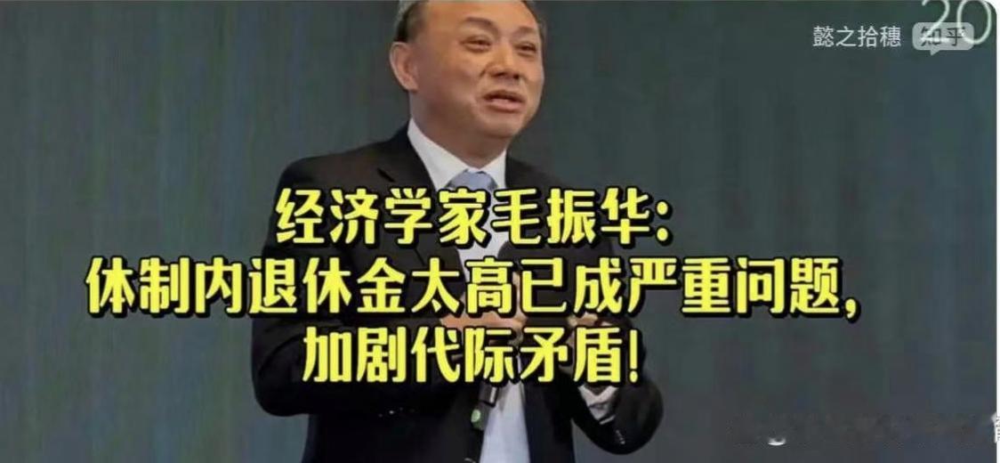 毛振华谈养老金：退休金倒挂加剧代际矛盾引热议经济学家毛振华公开提出，部