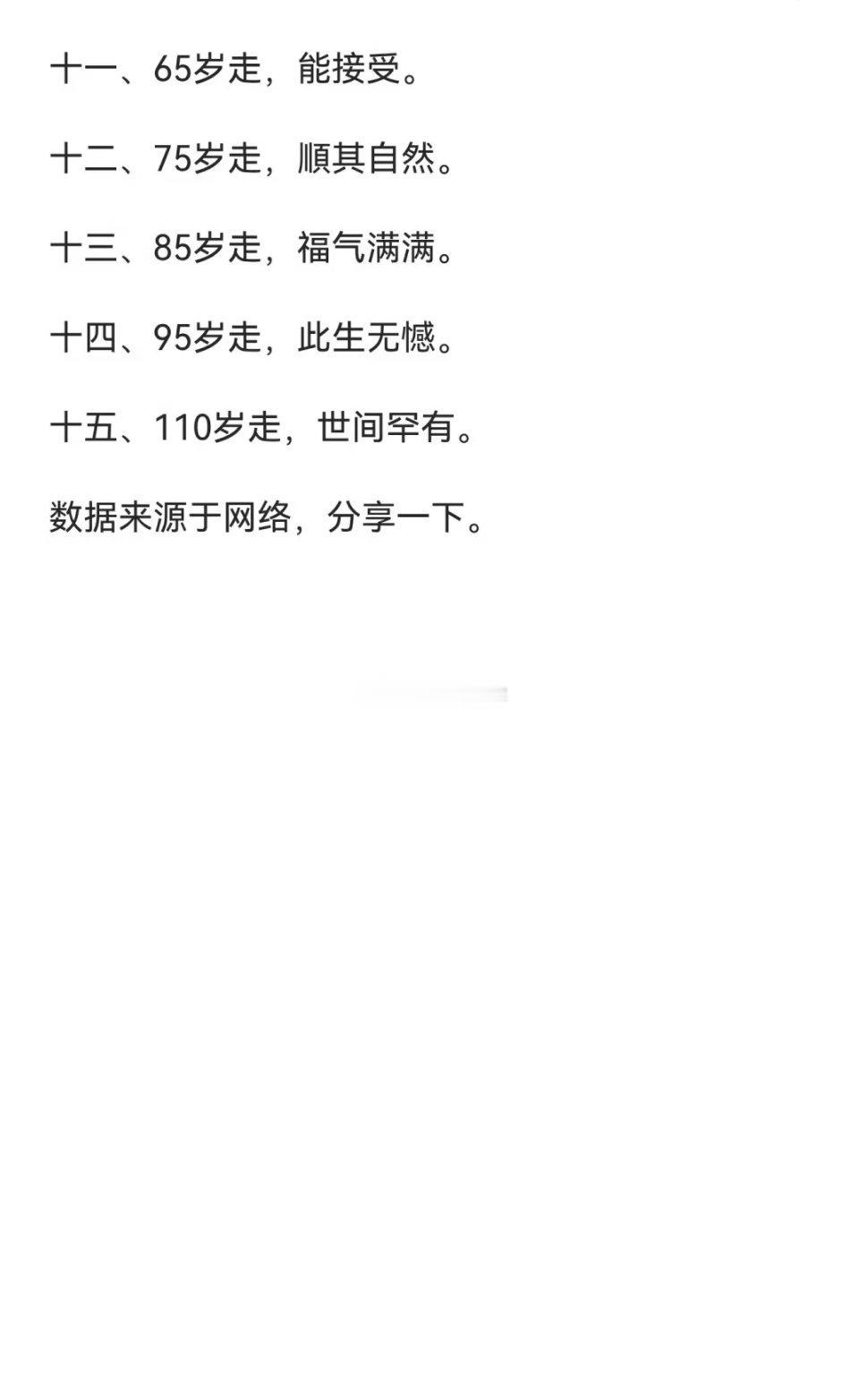 人活多久才最好！​​​