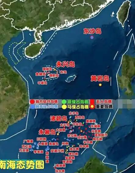 南海四大群岛，真正复杂的地方其实只有一个：南沙。西沙、中沙目前由中国实际控制，
