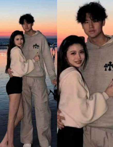 汪峰大女儿小苹果谈恋爱了，和男朋友海边拥抱。汪峰大女儿小苹果如今已经出落得非常