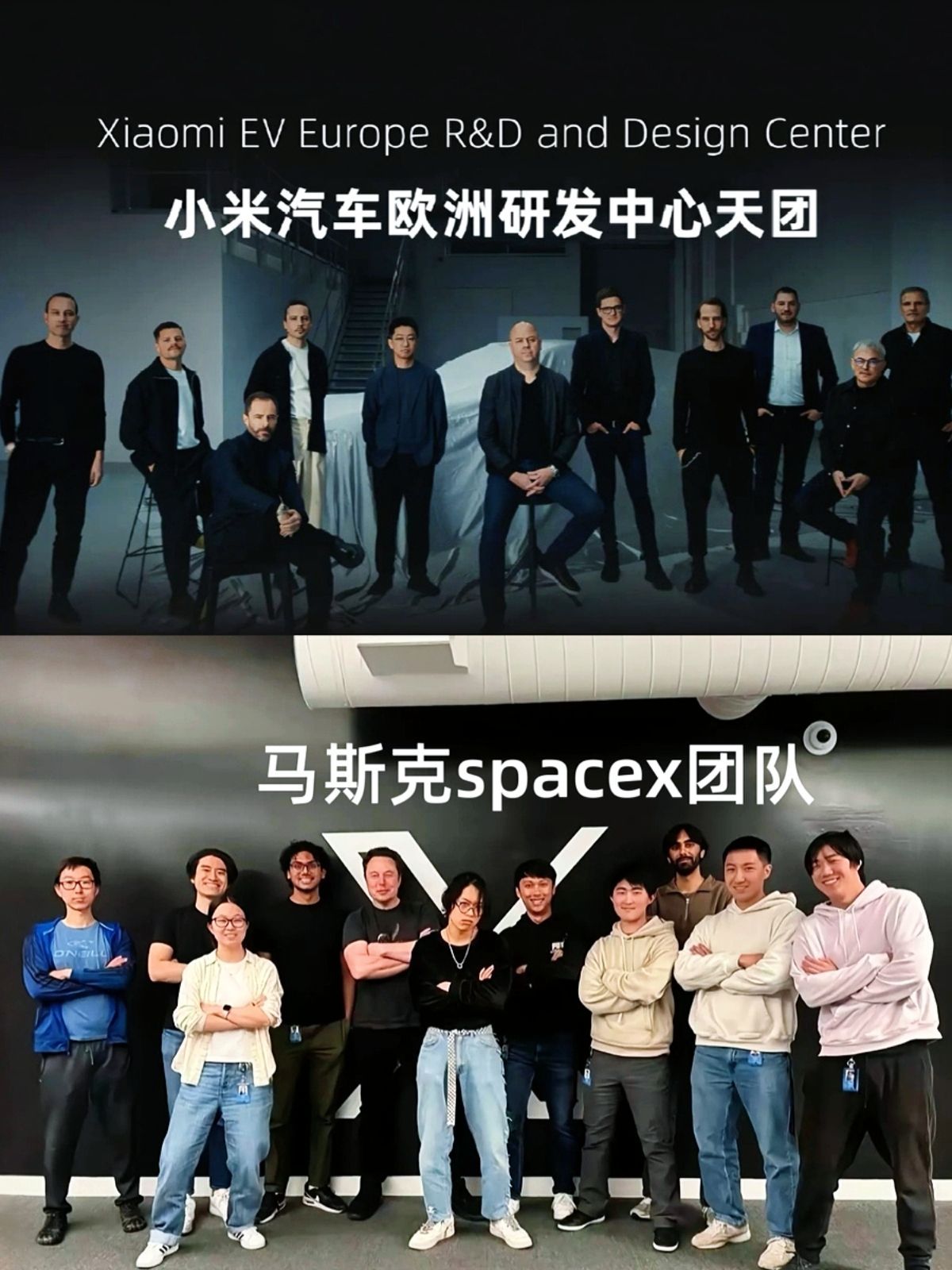 小米研发团队与马斯克研发团队。人才是第一的，第二就是公司创始人和公司管理制度了。