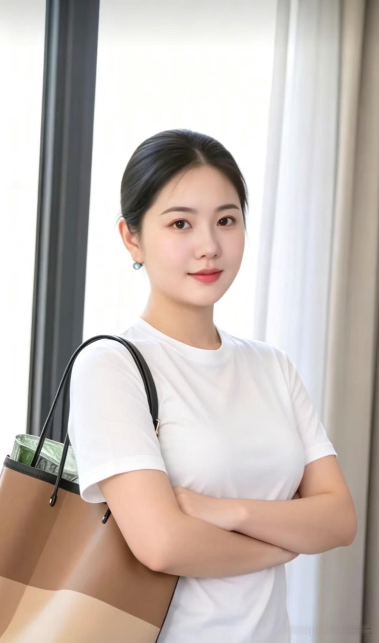 浣溪沙·窗畔清颜素袂凝光倚晓窗，清眸温婉蕴幽香。一眉娴静自端庄。浅靥