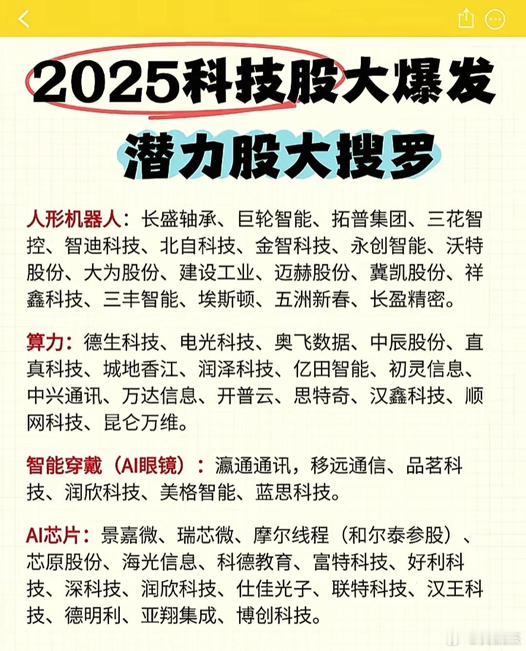 科技股相关领域概念股，熟悉一下不会错，收藏备用，仅供参考！