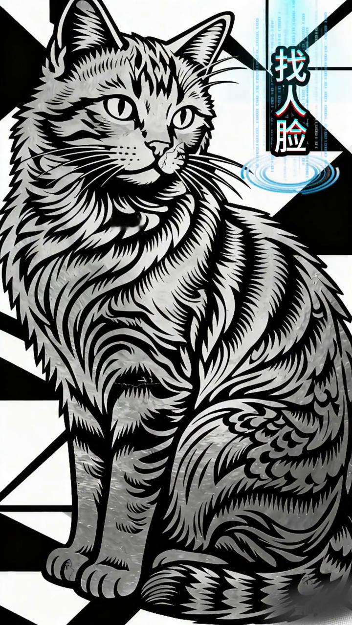 找人脸。这图里藏着四张人脸，大部分人只能看见两张，要是能找出三张，那妥妥是找茬