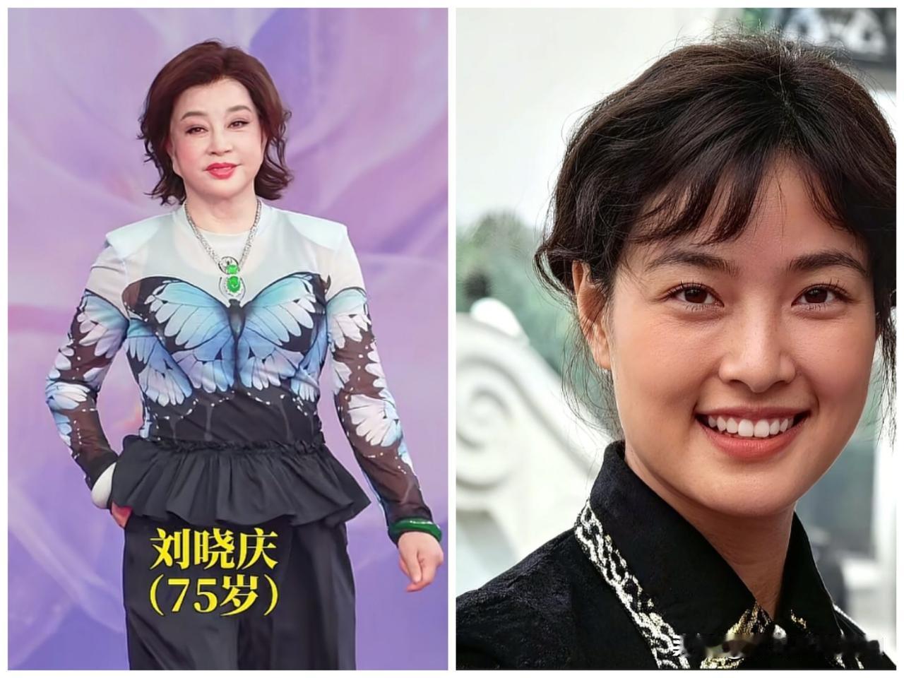 一眼跨40余年！刘晓庆今昔对比，八十年代的灵气太难忘。两张照片，跨越四十余年时