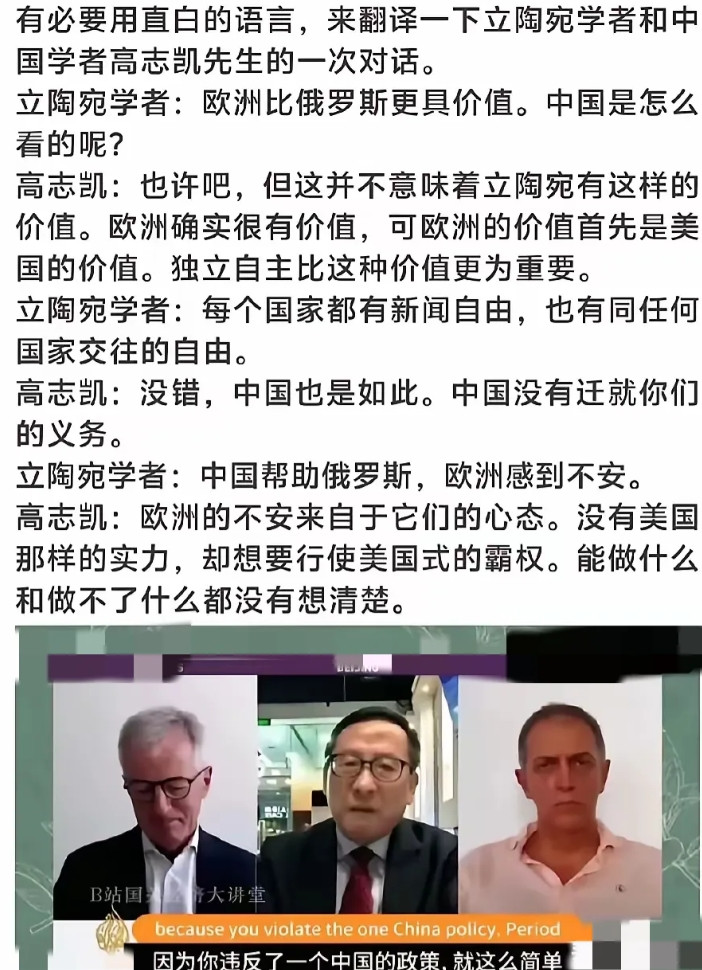 高志凯这次炸场了！这次并非因为提出新理论或直播带货引发争议，而是在智库论坛上让