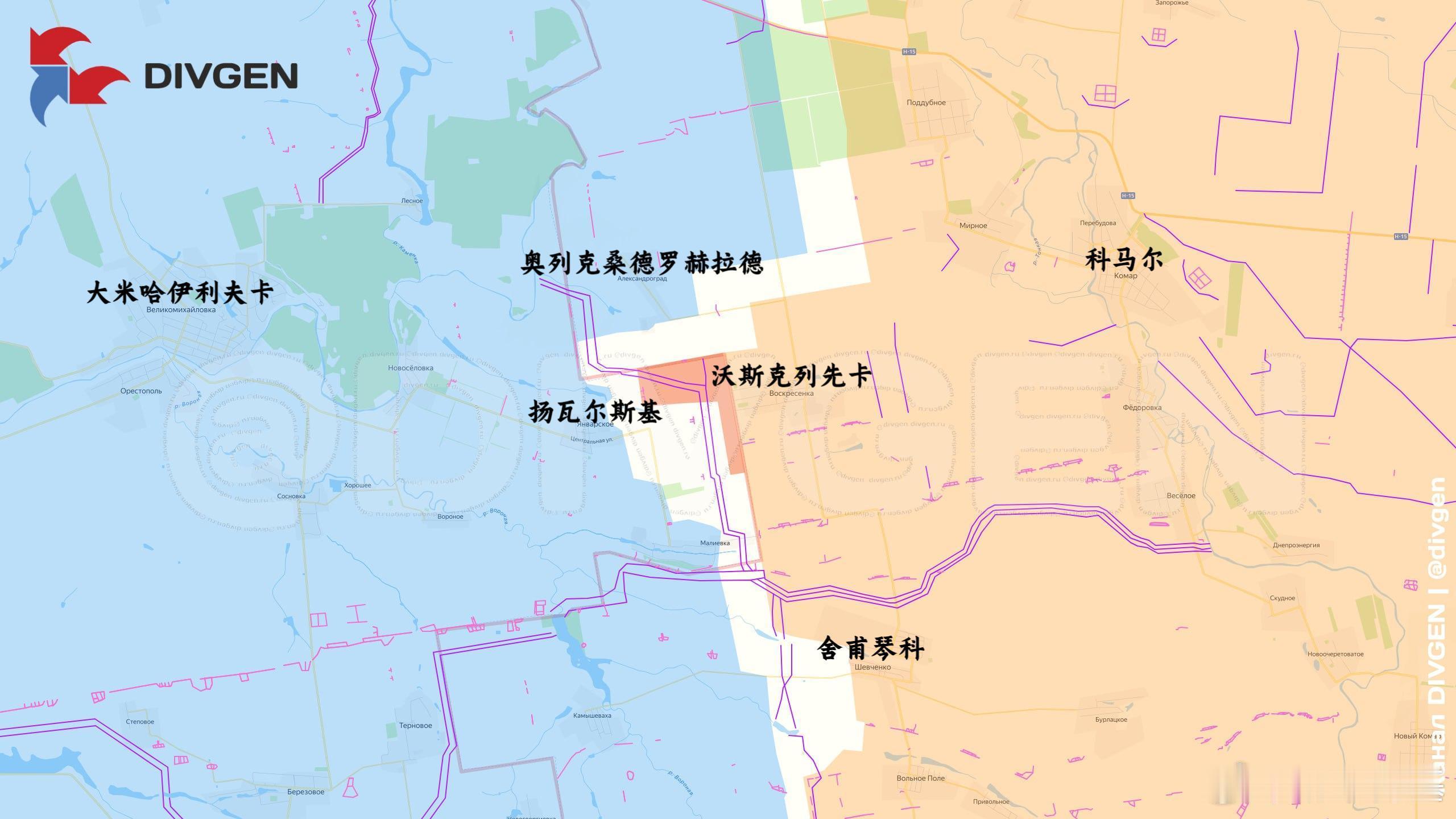 ​俄军完全解放沃斯克列先卡后，抵达了第聂伯罗彼得罗夫斯克州的扬瓦尔斯基郊区（由于
