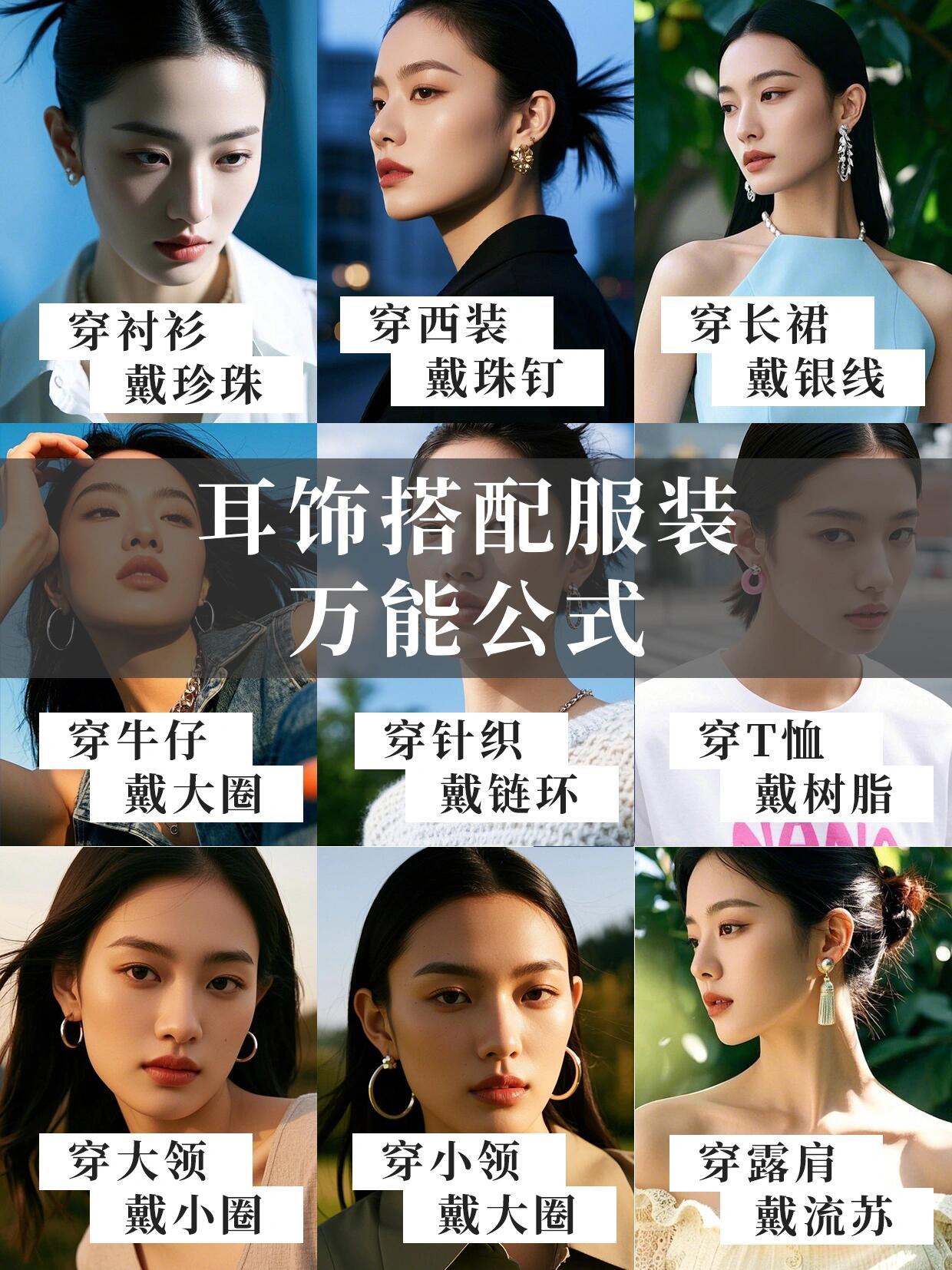 时尚配饰耳饰×服装搭配公式|一键解锁秋日造型灵感🌸核心搭配口诀✅衬衫+珍