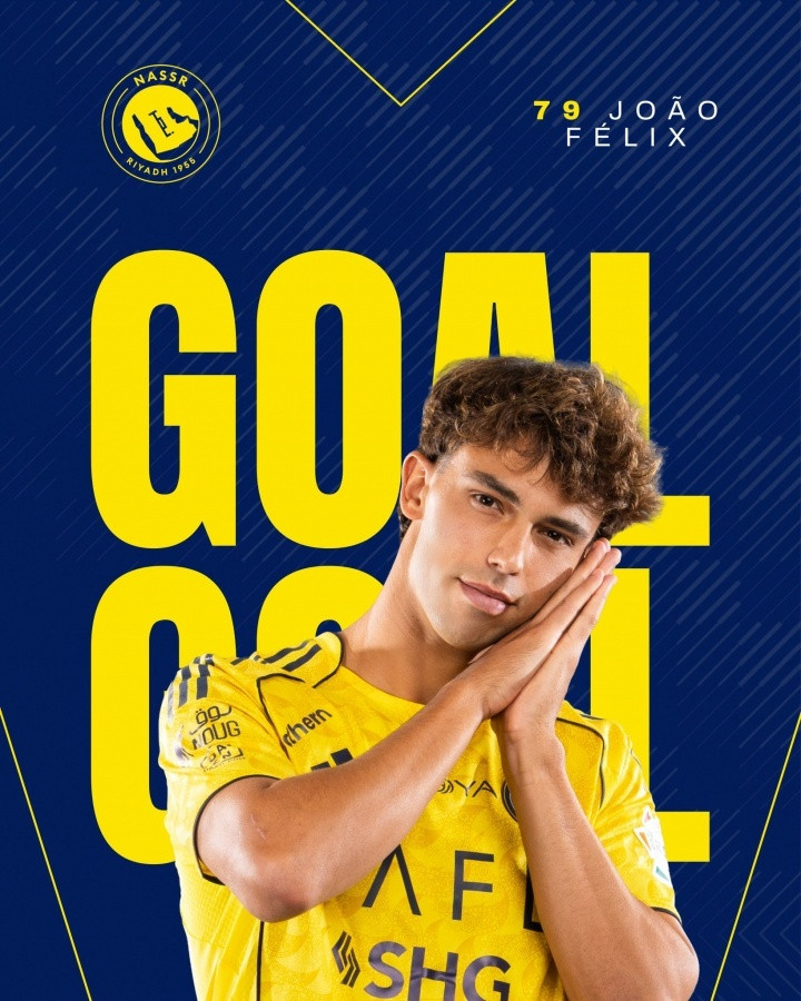 #菲利克斯领跑沙特联助攻榜#沙特联第26轮，利雅得胜利5-0大胜赛哈特海湾。本场