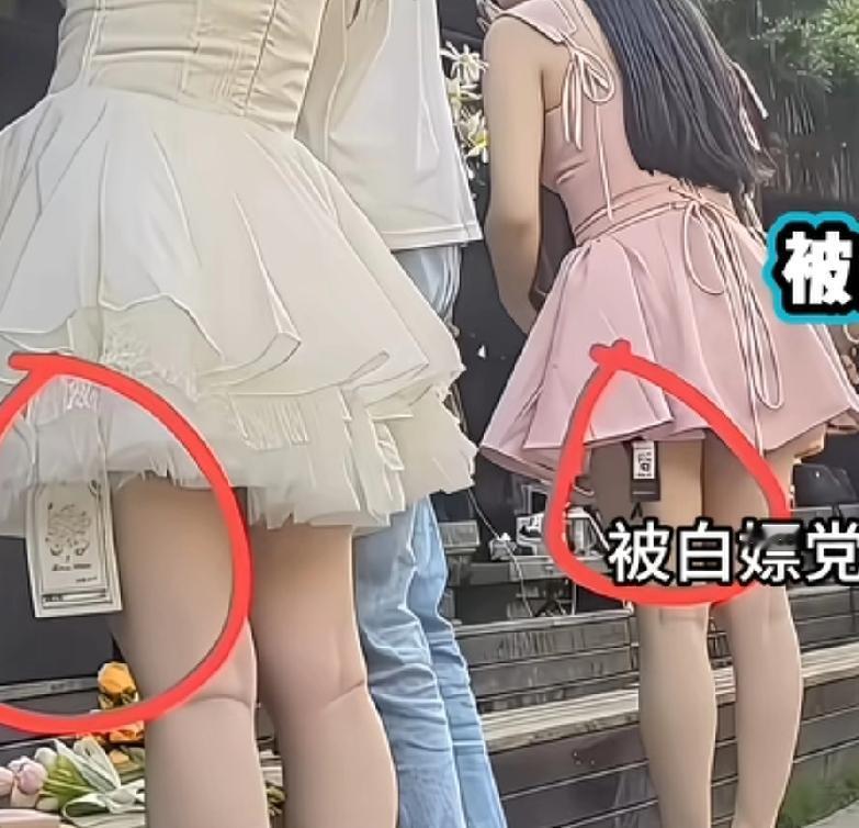 商家应该把吊牌啊挂在胸前，左右各挂一个，小仙女都这么不要脸，商家对付白嫖党费尽心