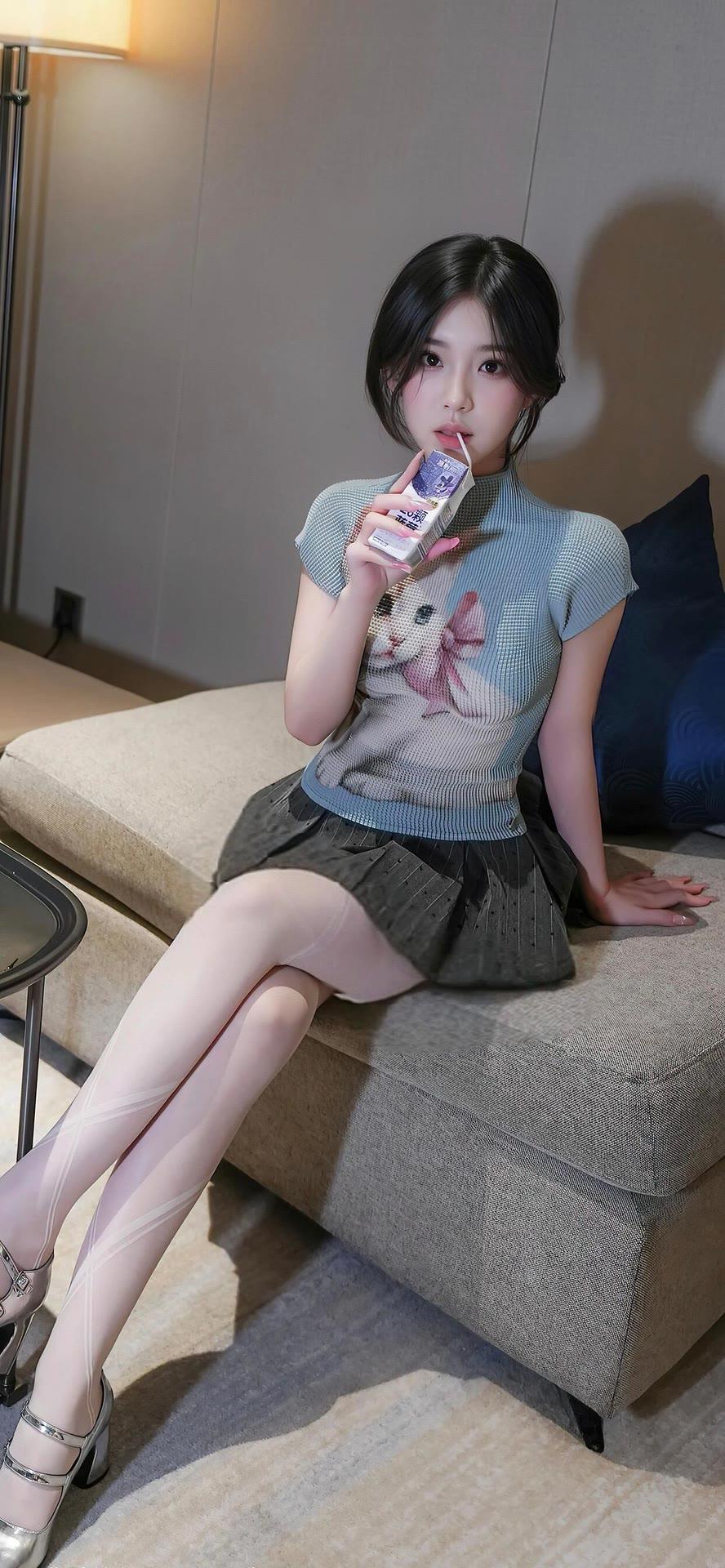 甜美少女心爆棚，猫耳奶茶少女，可爱到爆！