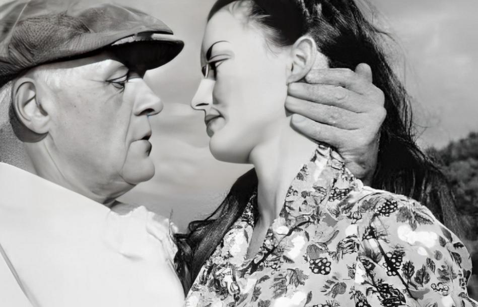 1943年，风流的毕加索与第六任情人朵拉吃饭时，看上了隔壁餐桌上金发碧眼的漂亮女