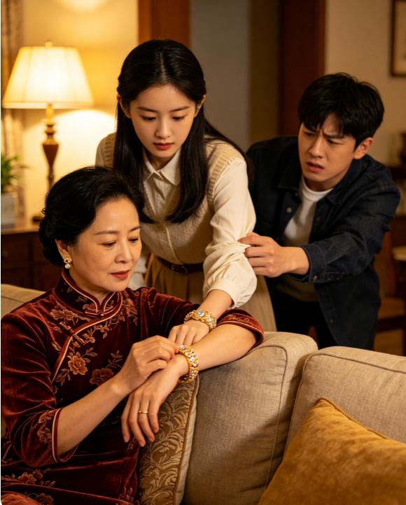 儿子女友来家时我给了5万的见面礼，结果儿子女友指着我手上400万的手镯说