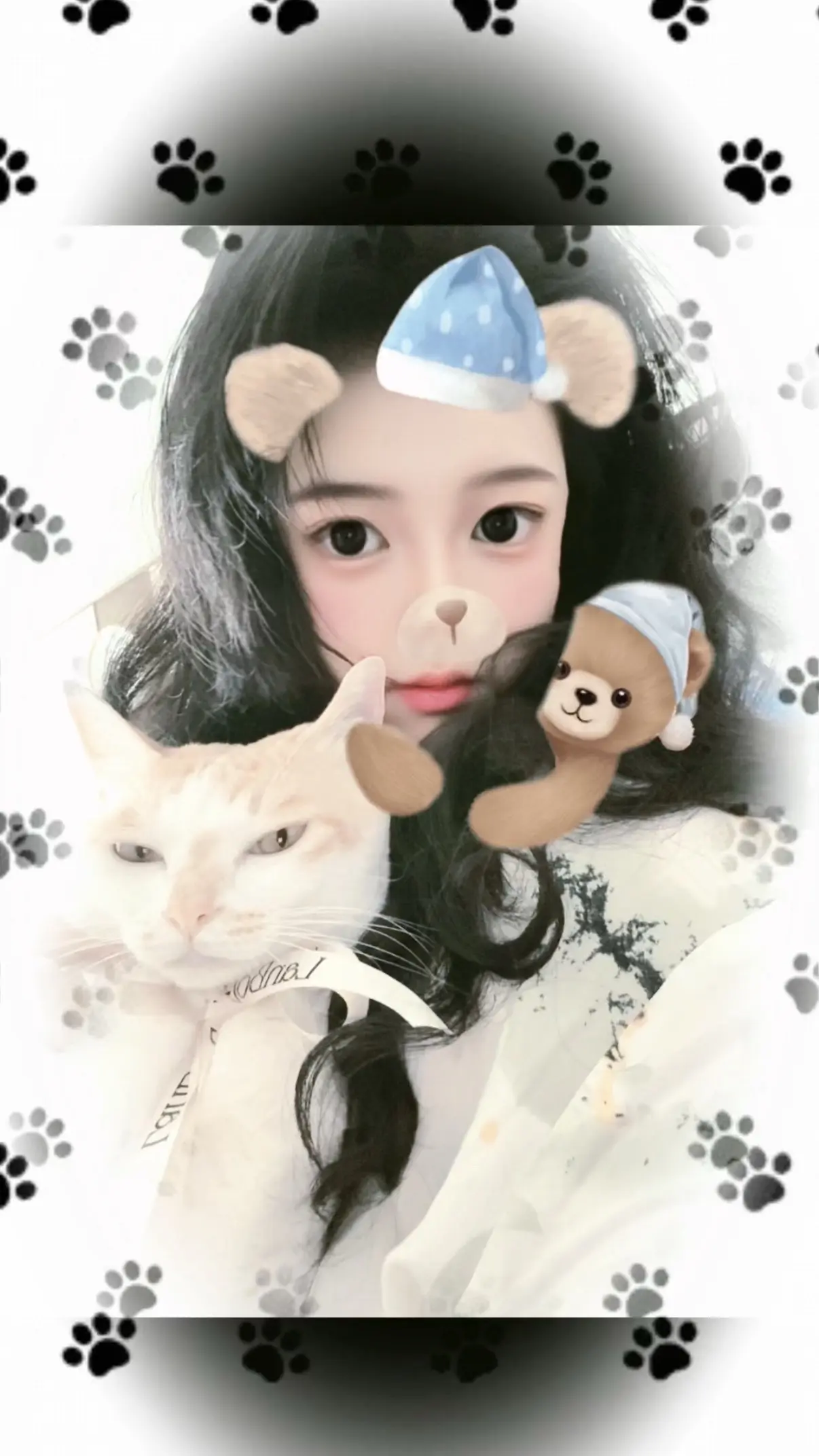 少女与猫头像 可爱猫咪照片 世界不能没有小猫咪