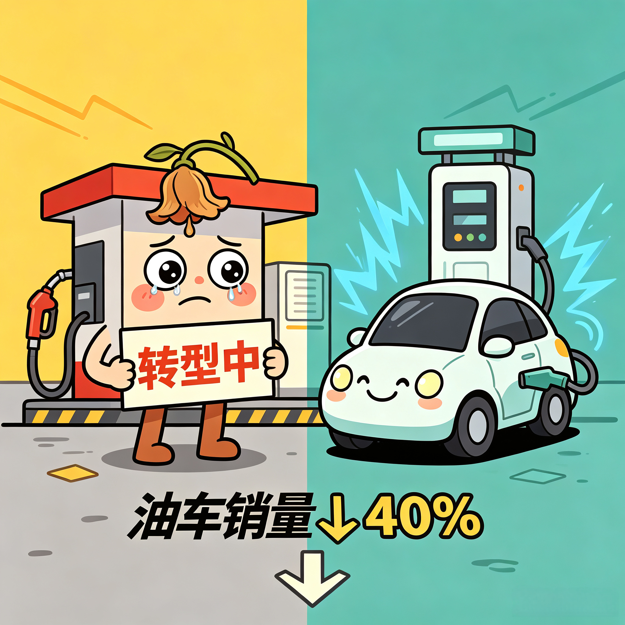 油车销量暴跌40%！加油站还能撑多久？答案来了2026年8月，国内常规燃油乘用车零售量仅54万辆，同