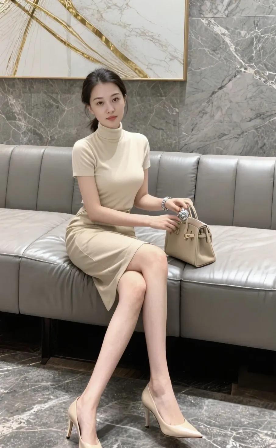 浅色系裙装穿搭