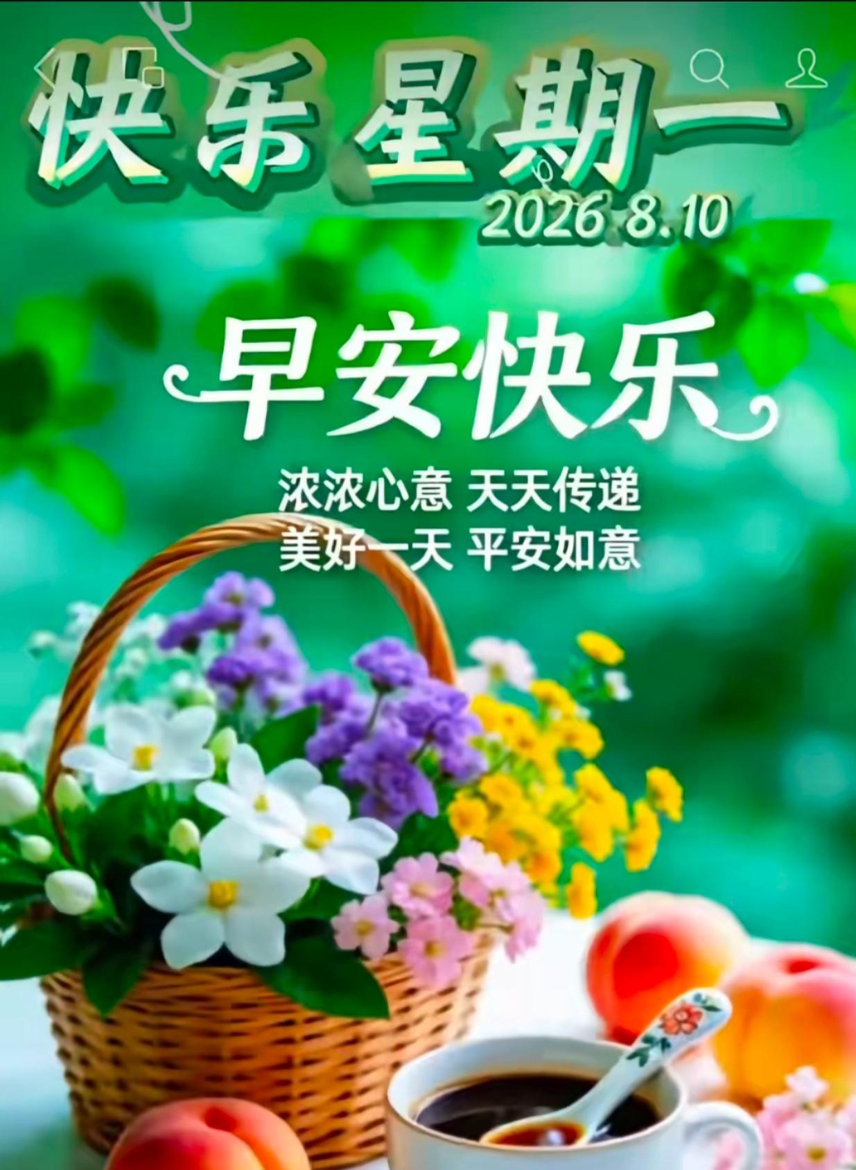 2026年8月10日，周一早安，秋风润朝夕，金辉慰寸心清晨金色的