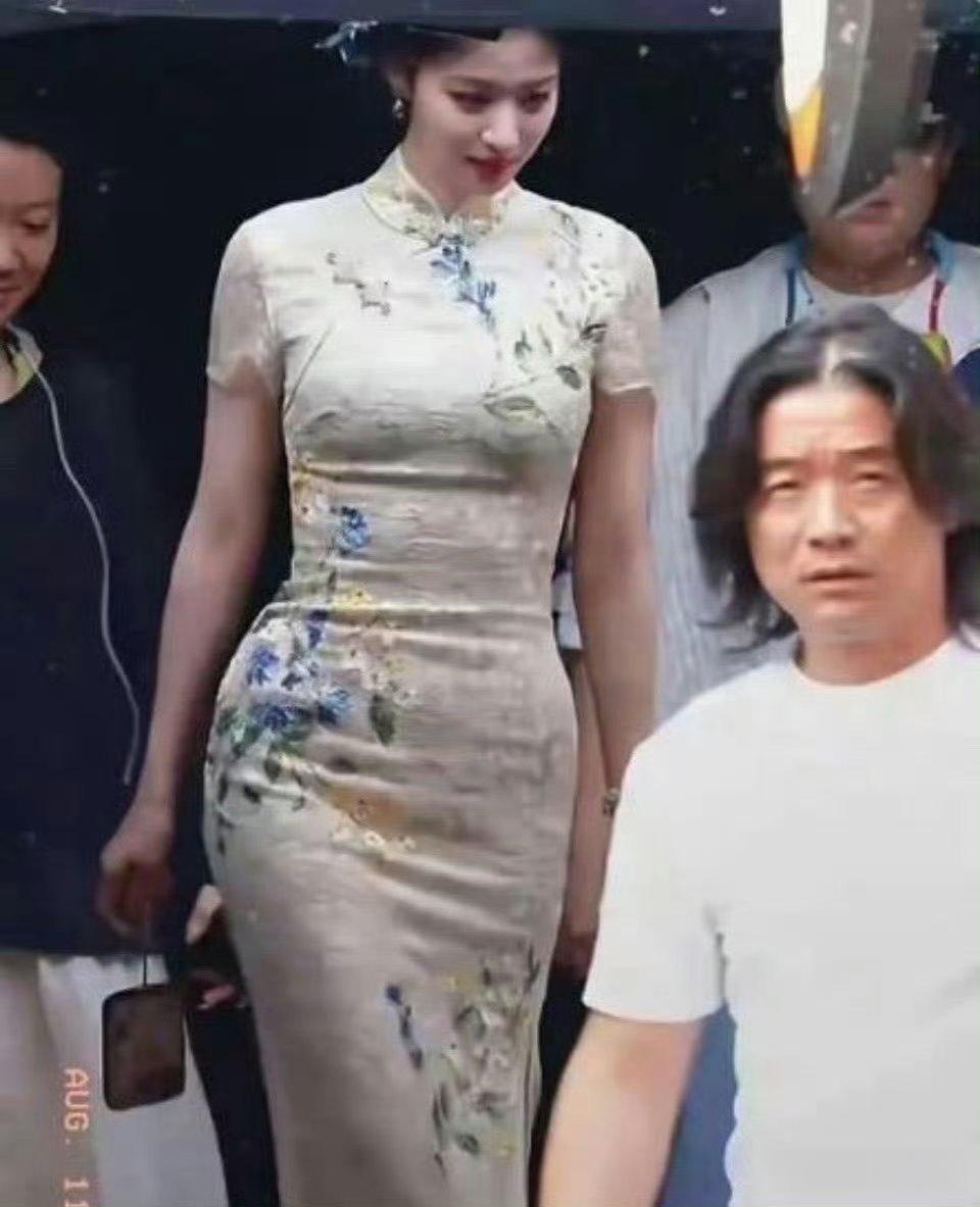 王楚然的胯是真实的吗？一眼看过去好大的冲击力！标准的旗袍衣架子