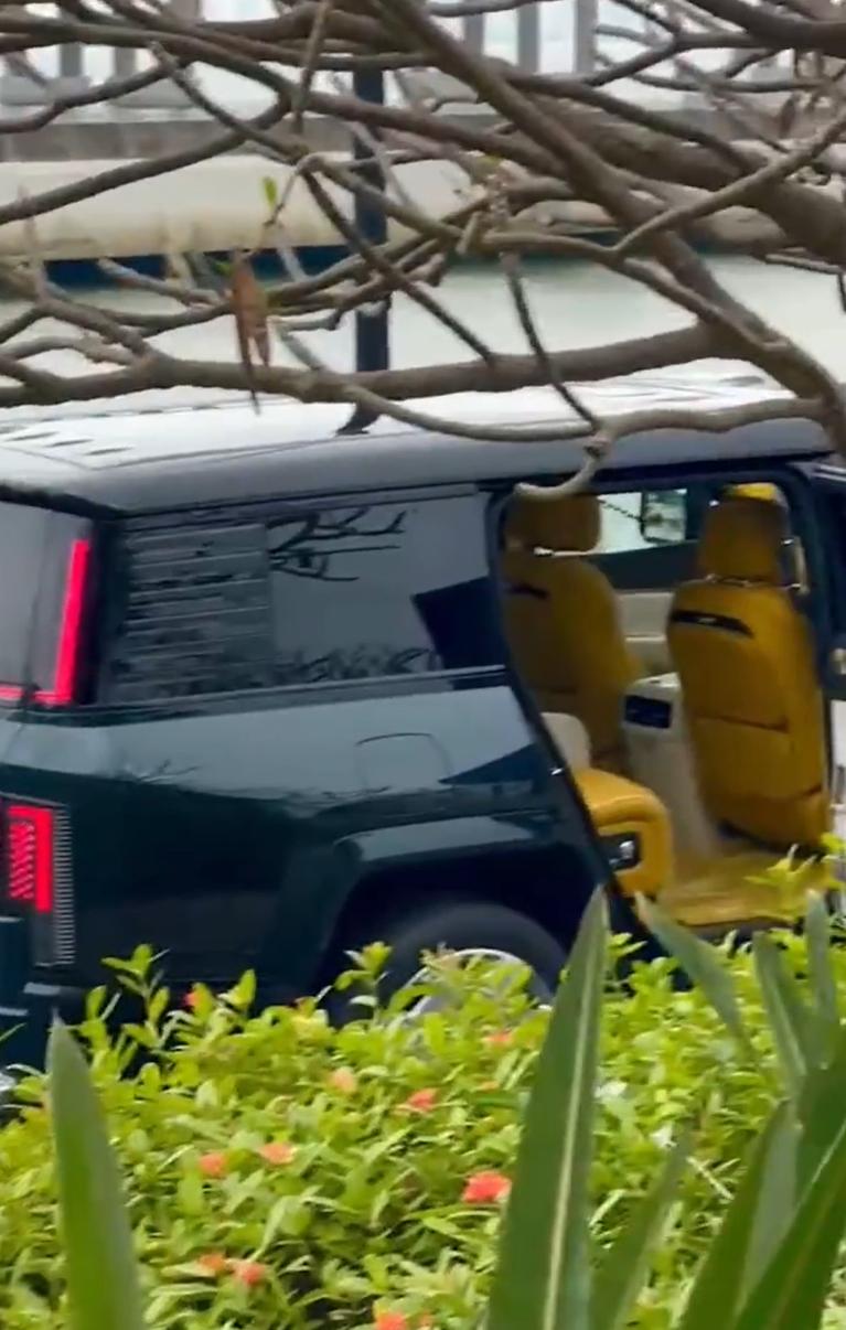 今儿网友拍到了台鼎中鼎，仰望U8L的4座版了，内饰爱马仕橙？新配色看着就很尊！